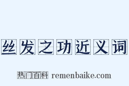 丝发之功近义词是什么意思的图片